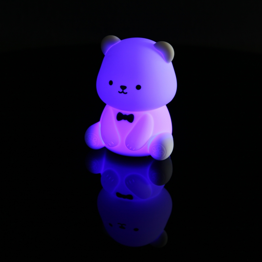 Globo - LED RGBW dimmerabile luce notturna ricaricabile per bambini LED/1W/5V 1200 mAh orsetto