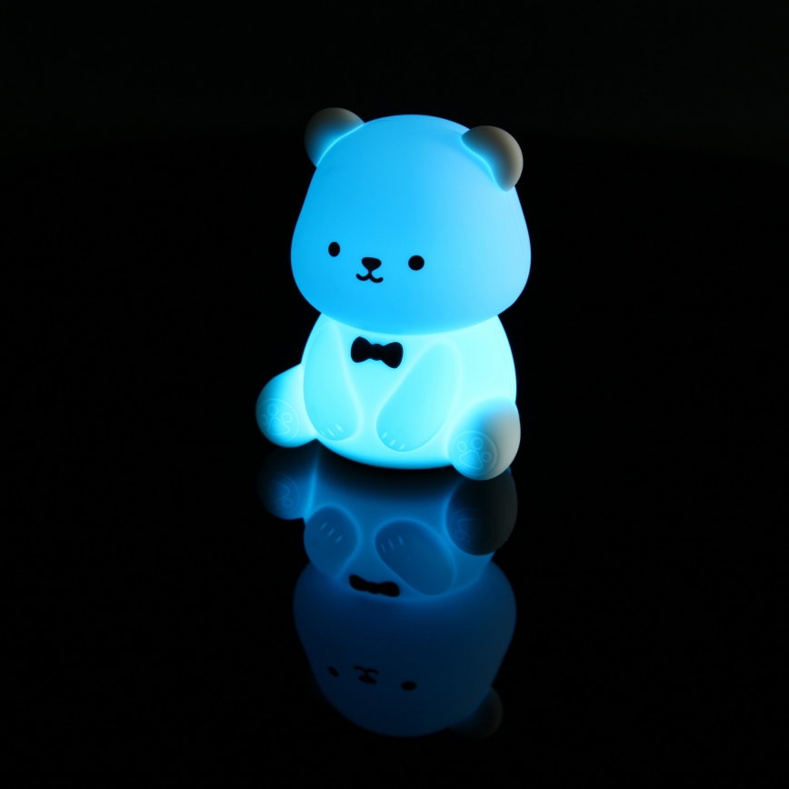 Globo - LED RGBW dimmerabile luce notturna ricaricabile per bambini LED/1W/5V 1200 mAh orsetto
