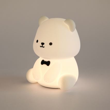 Globo - LED RGBW dimmerabile luce notturna ricaricabile per bambini LED/1W/5V 1200 mAh orsetto