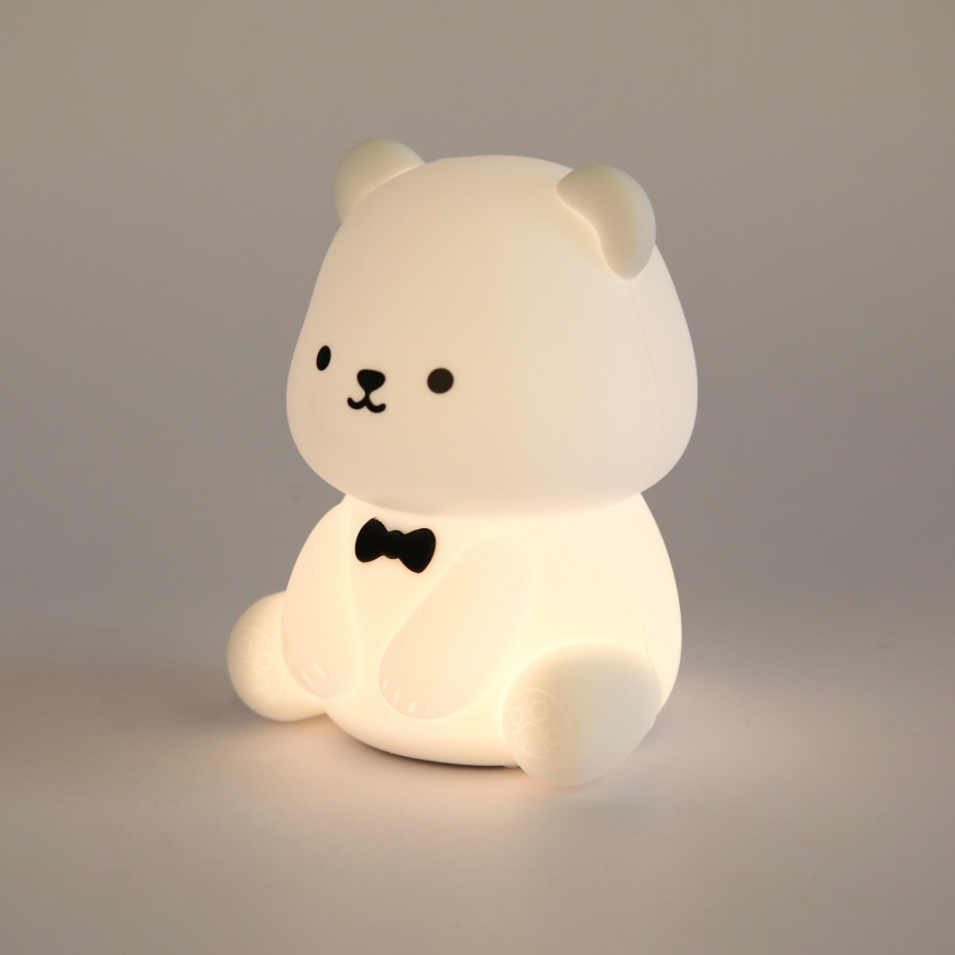 Globo - LED RGBW dimmerabile luce notturna ricaricabile per bambini LED/1W/5V 1200 mAh orsetto