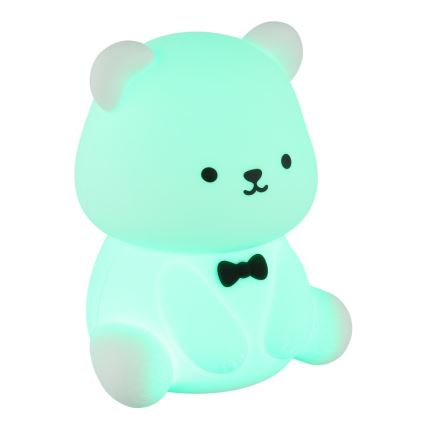Globo - LED RGBW dimmerabile luce notturna ricaricabile per bambini LED/1W/5V 1200 mAh orsetto