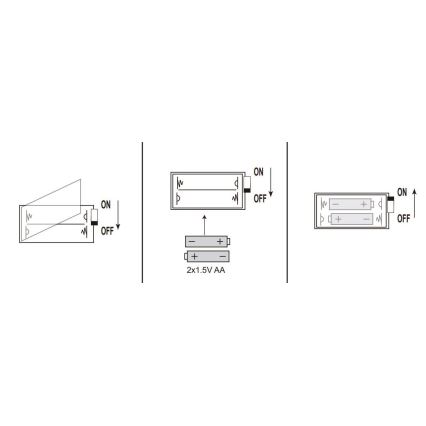 Globo - Catena LED 20xLED/2xAA 2,2m bianco caldo