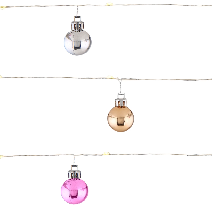 Globo - Catena luminosa di Natale a LED 20xLED/2xAA 2,2m bianco caldo