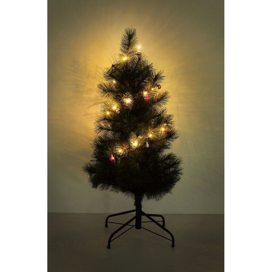 Globo - LED-Lichterkette, 20 x LED / 2 x AA, 2,2 m, warmweiß