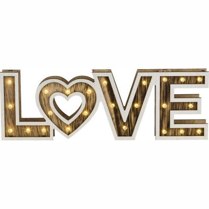 Globo 29976 - LED Tischlampe LOVE 24xLED/0,06W/3xAA holz