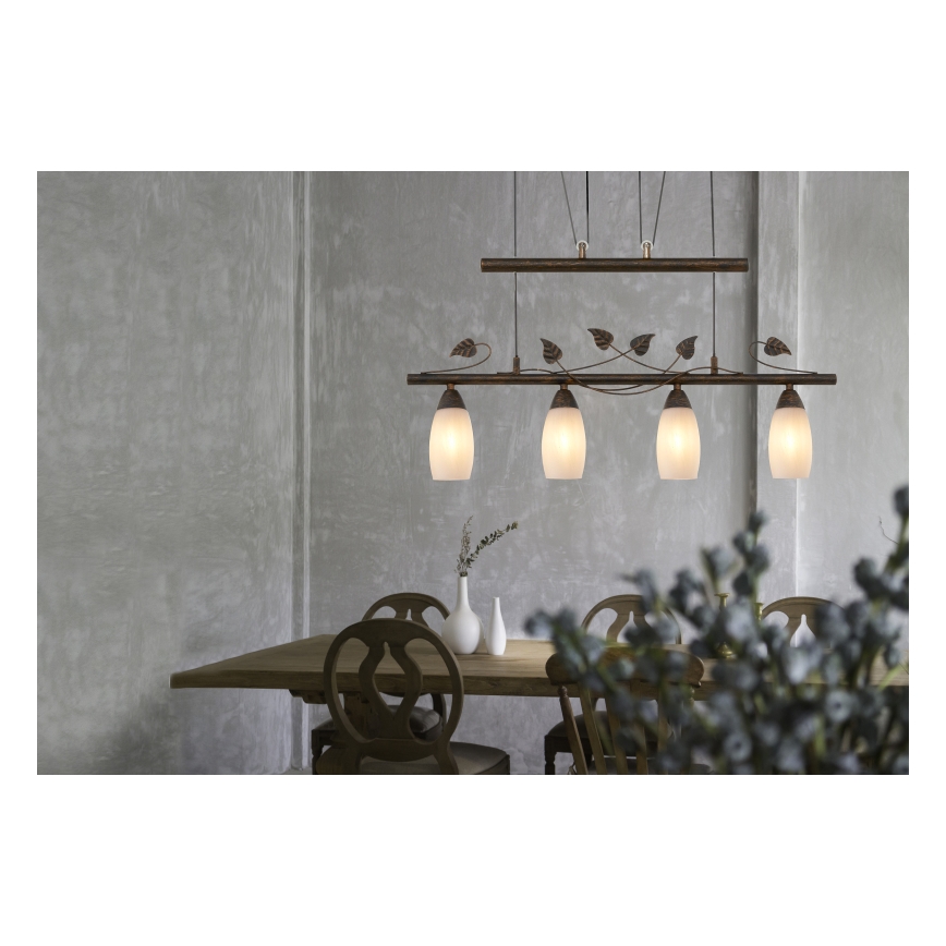 Globo - Lampadario a sospensione con filo 4xE14/28W/230V