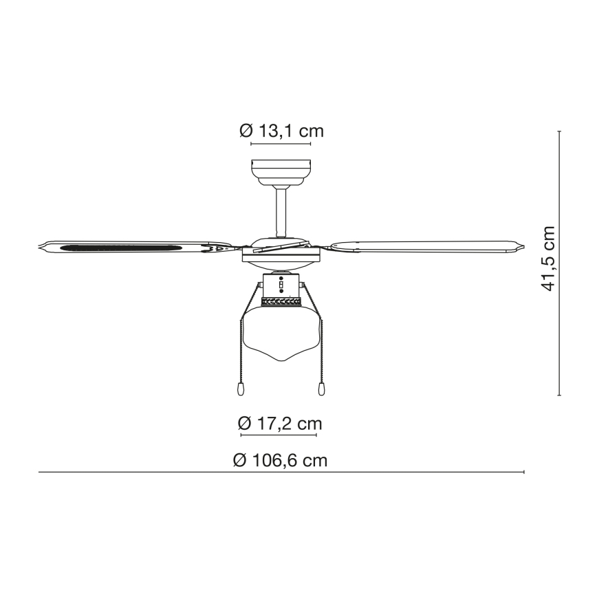 Globo - Ventilateur de plafond 1xE27/60W/230V