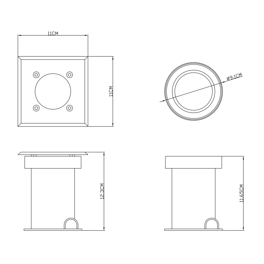 Globo - Luce vialetto 1xGU10/40W/230V IP67