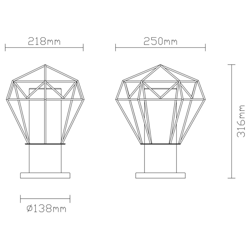 Globo - Lampada da esterno 1xE27/15W/230V IP44