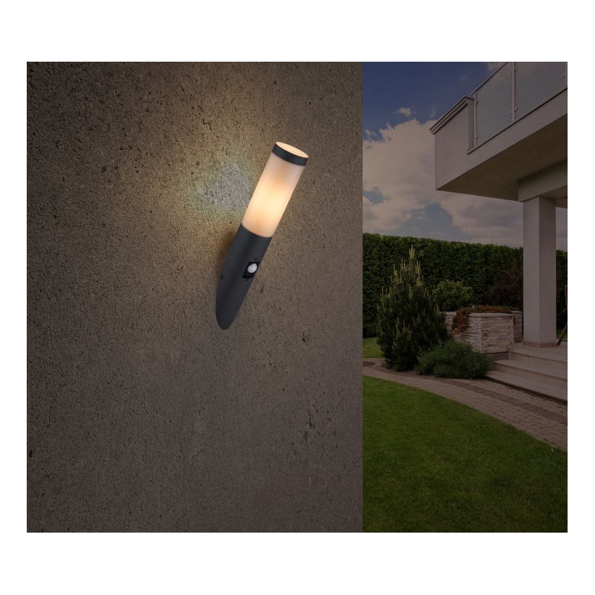 Globo - Applique da esterno con sensore 1xE27/15W/230V IP44