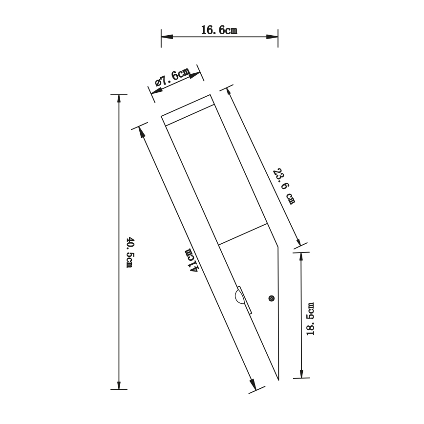 Globo - Applique murale extérieure avec détecteur 1xE27/15W/230V IP44