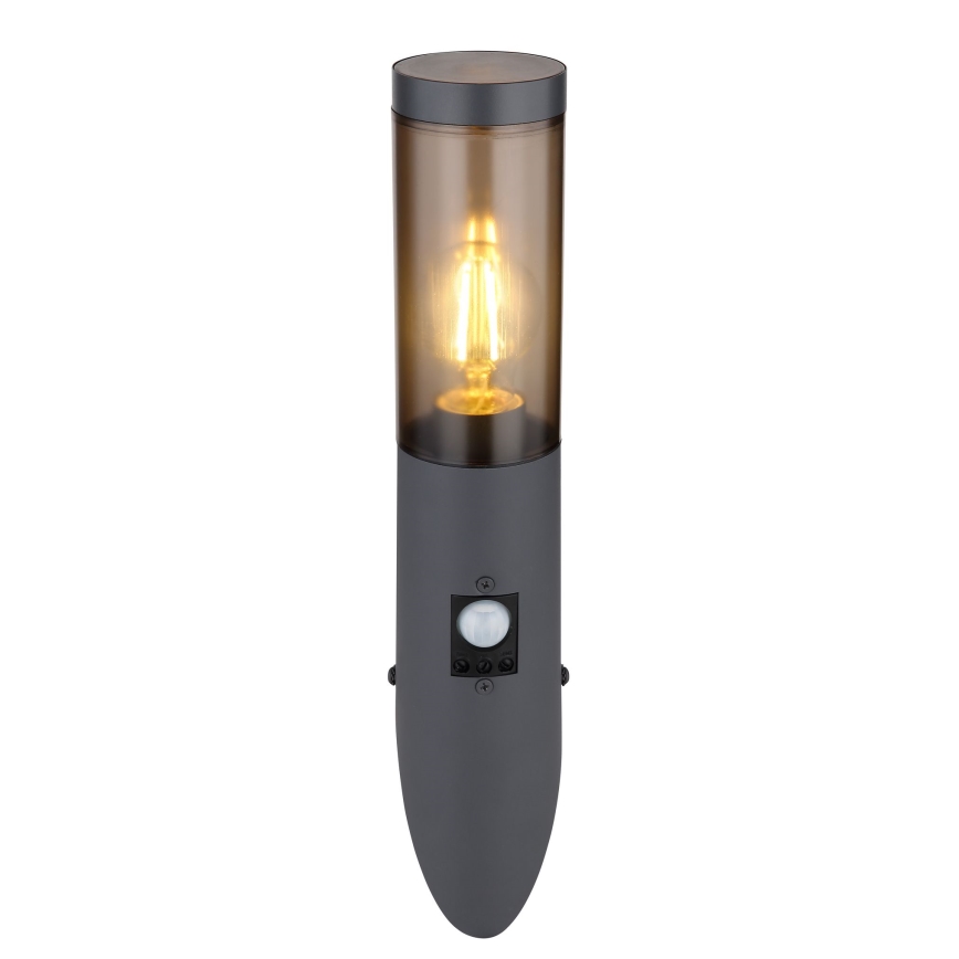 Globo - Applique murale extérieure avec détecteur 1xE27/15W/230V IP44