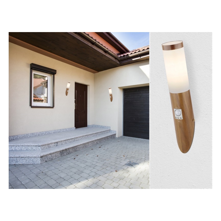 Globo - Außenwandleuchte mit Sensor 1xE27/15W/230V IP44