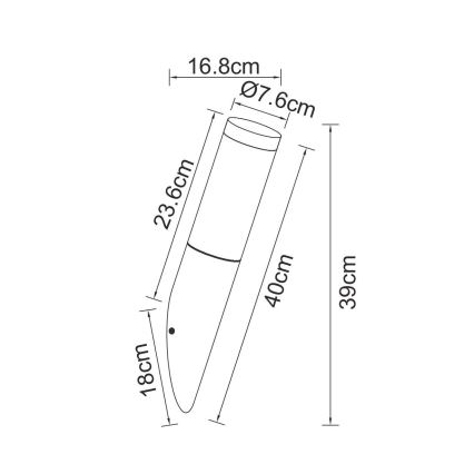 Globo - Applique murale d'extérieur 1xE27/60W/230V IP44