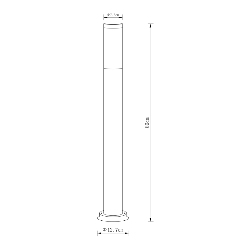 Globo - Lampadaire extérieur 1xE27/60W/230V 80 cm IP44