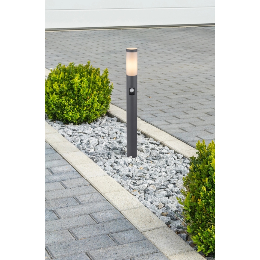 Globo - Auβenleuchte mit Sensor 1xE27/15W/230V IP44 80 cm anthrazit