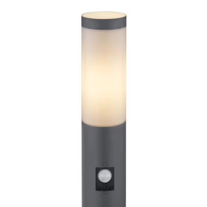 Globo - Auβenleuchte mit Sensor 1xE27/15W/230V IP44 80 cm anthrazit