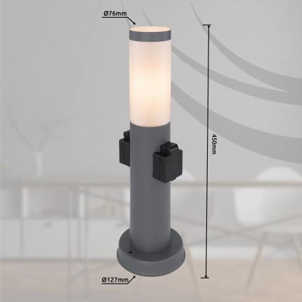 Globo 3158AK - Lampe extérieure avec 2 prises BOSTON 1xE27/23W/230V IP44