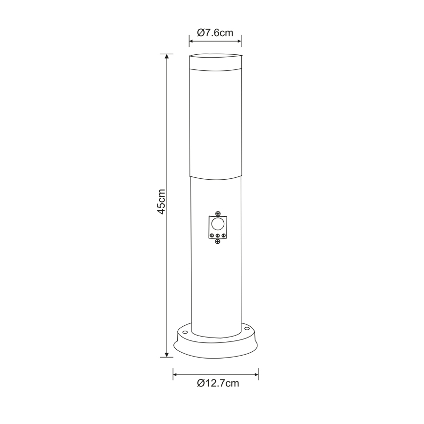 Globo - Lampada da esterno con sensore 1xE27/60W/230V 45 cm IP44