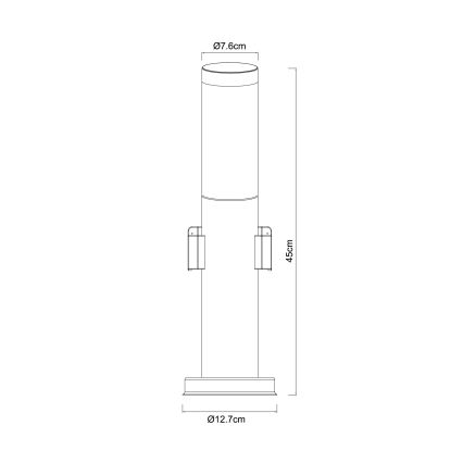 Globo - Lampe d'extérieur avec 2 prises, 1xE27/23W/230V IP44