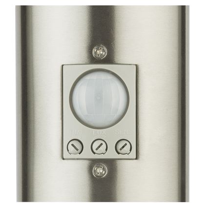 Globo - LED Außenleuchte mit Sensor und 2 Steckdosen LED/9W/230V 60 cm SCHUKO IP44