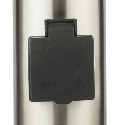 Globo - LED Außenleuchte mit Sensor und 2 Steckdosen LED/9W/230V 60 cm SCHUKO IP44