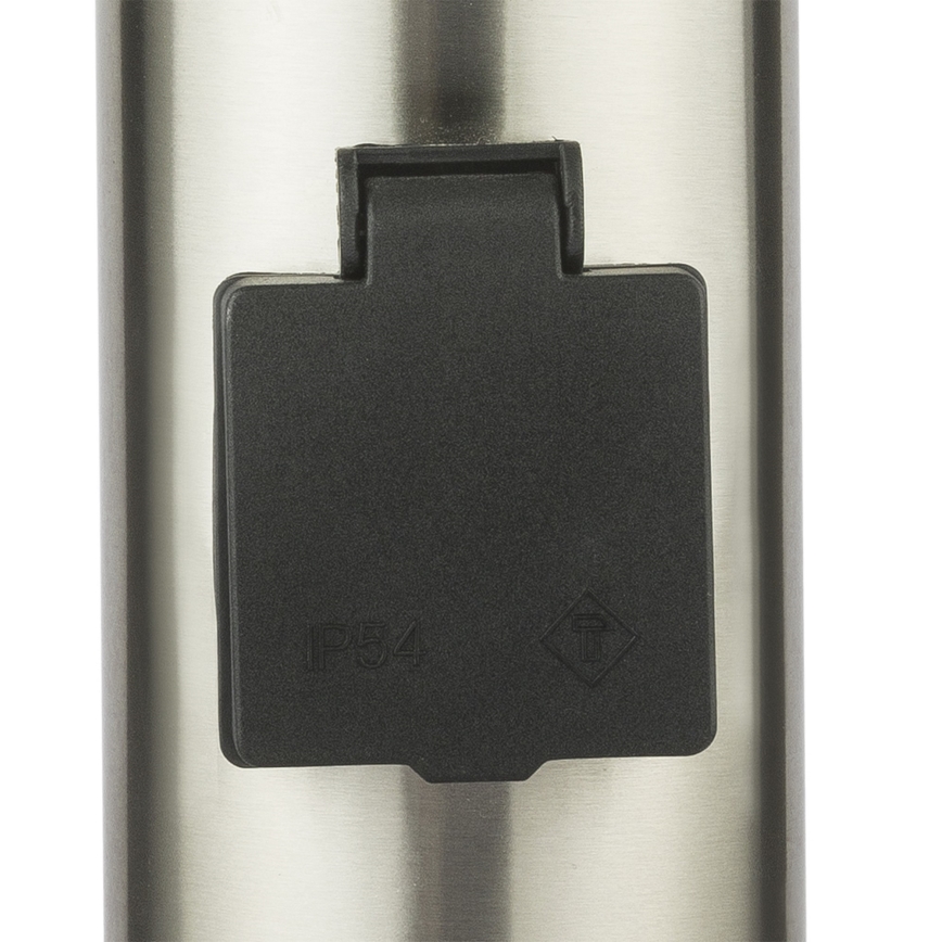 Globo - LED Außenleuchte mit Sensor und 2 Steckdosen LED/9W/230V 60 cm SCHUKO IP44