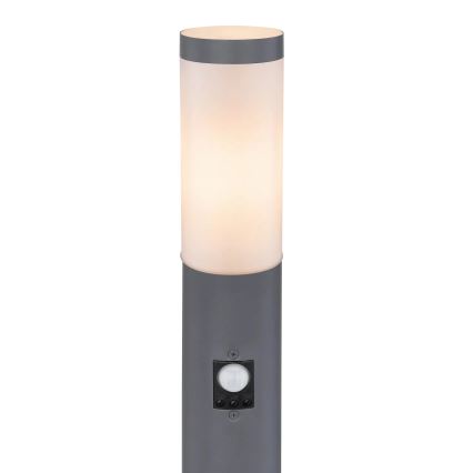 Globo - Lampe extérieure avec détecteur 1xE27/15W/230V IP44 110 cm anthracite