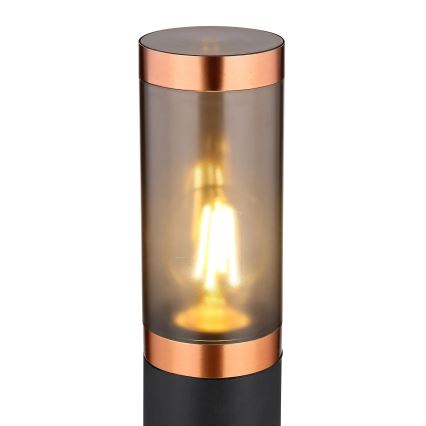 Globo - Lampada da esterno 1xE27/23W/230V IP44 110 cm nero/rame