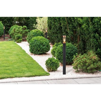 Globo - Lampadaire extérieur 1xE27/23W/230V IP44 110 cm noir/cuivre