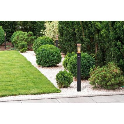Globo - Lampada da esterno con sensore 1xE27/15W/230V IP44 110 cm nero/rame