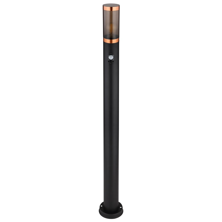 Globo - Lampada da esterno con sensore 1xE27/15W/230V IP44 110 cm nero/rame