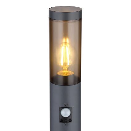 Globo - Lampada da esterno con sensore 1xE27/15W/230V IP44 110 cm nero