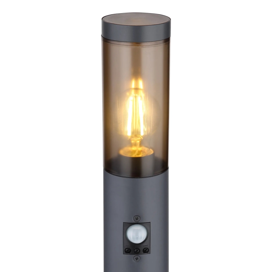Globo - Lampada da esterno con sensore 1xE27/15W/230V IP44 110 cm nero
