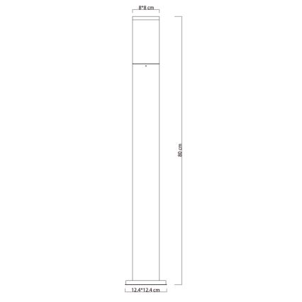 Globo - Lampada da esterno 1xE27/15W/230V 80 cm IP44
