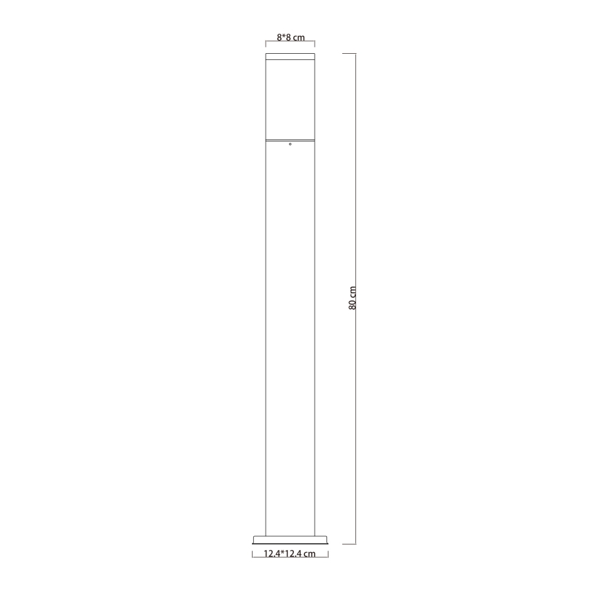 Globo - Lampada da esterno 1xE27/15W/230V 80 cm IP44