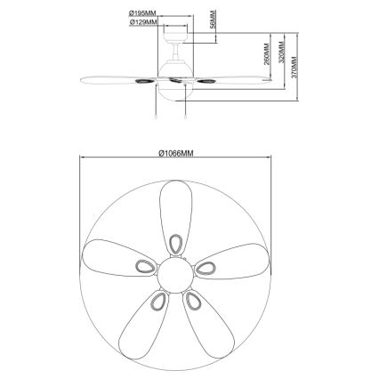 Globo - Ventilateur de plafond 1xE14/60W/230V