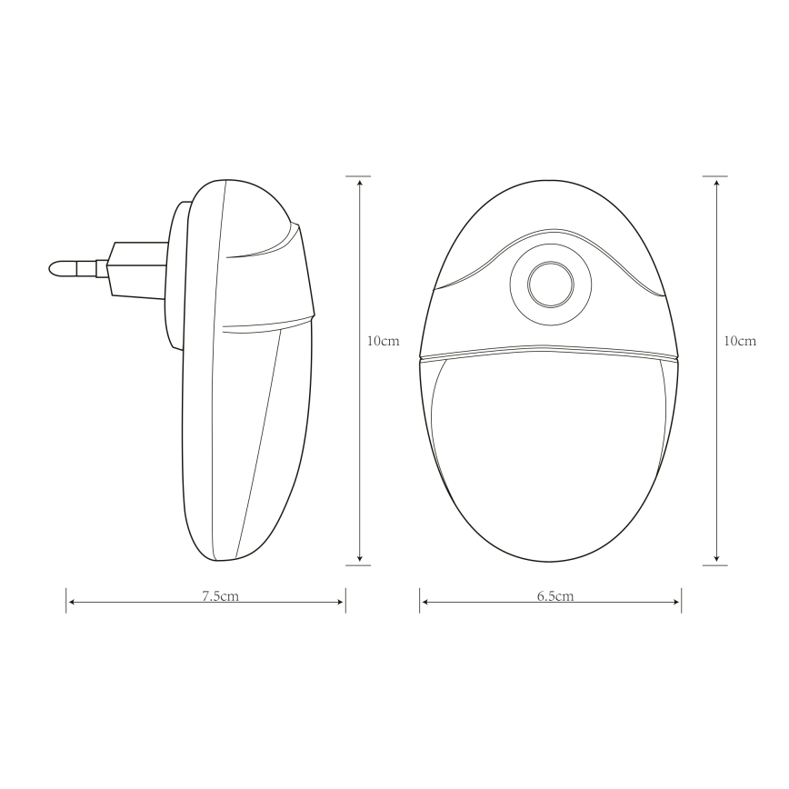 Globo - LED Steckdosen-Orientierungslicht mit Sensor 4xLED/0,6W/230V 6500K