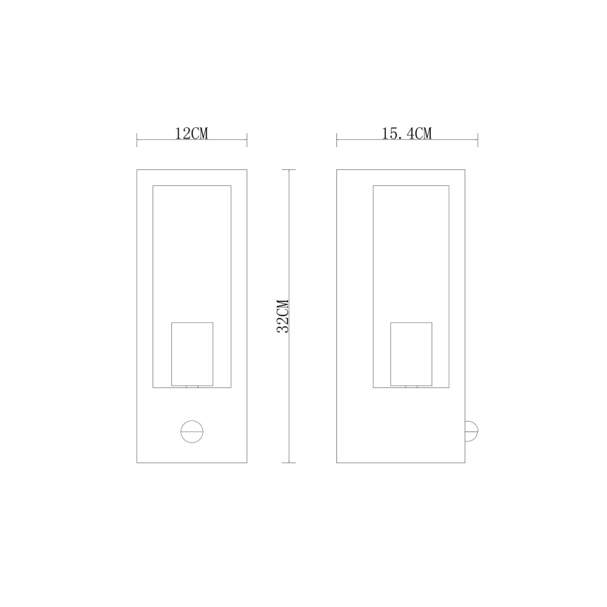 Globo applique murale avec détecteur 1xE27/60W/230V IP44