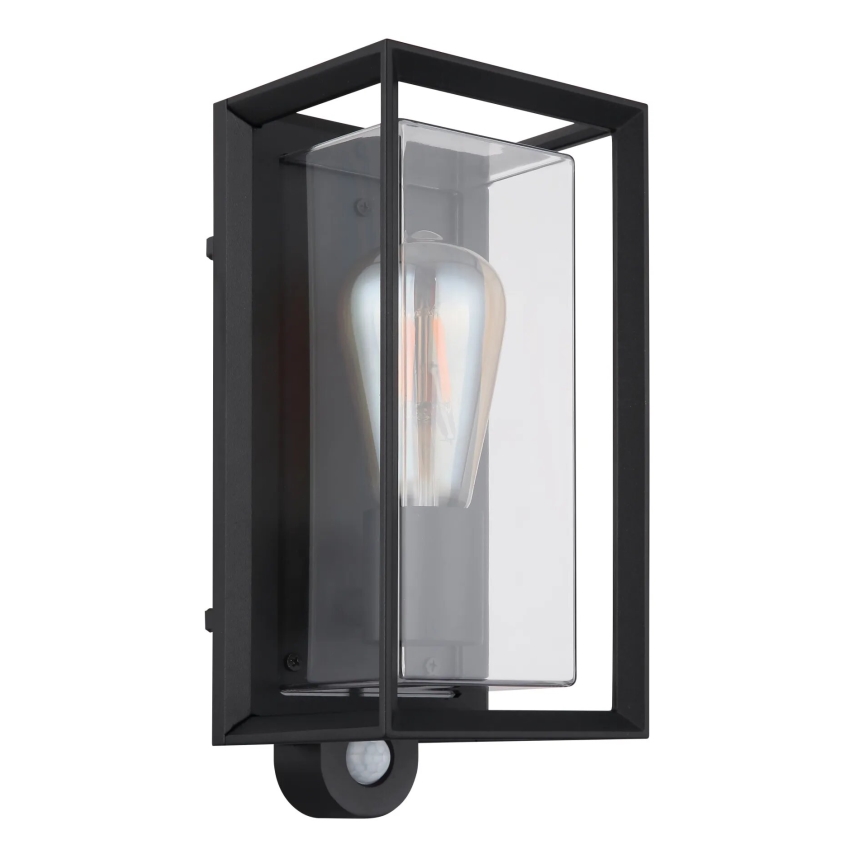 Globo - Applique da esterno con sensore 1xE27/60W/230V IP44 nero