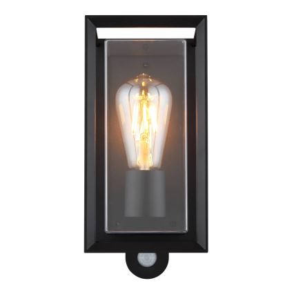 Globo - Applique da esterno con sensore 1xE27/60W/230V IP44 nero