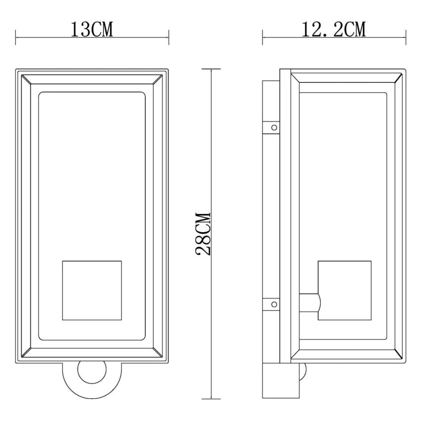 Globo - Applique murale extérieure avec détecteur 1xE27/60W/230V IP44 blanc
