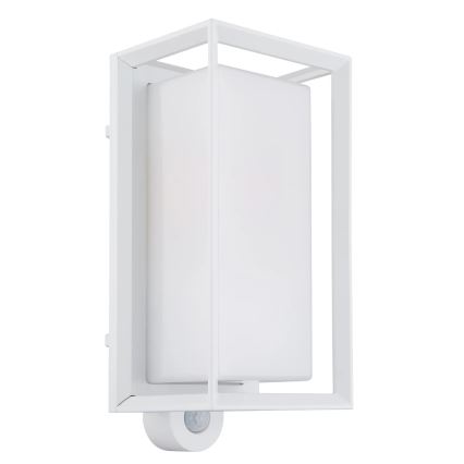 Globo - Outdoor-Wandleuchte mit Sensor 1xE27/60W/230V IP44 weiß