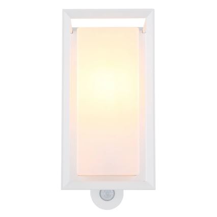 Globo - Outdoor-Wandleuchte mit Sensor 1xE27/60W/230V IP44 weiß