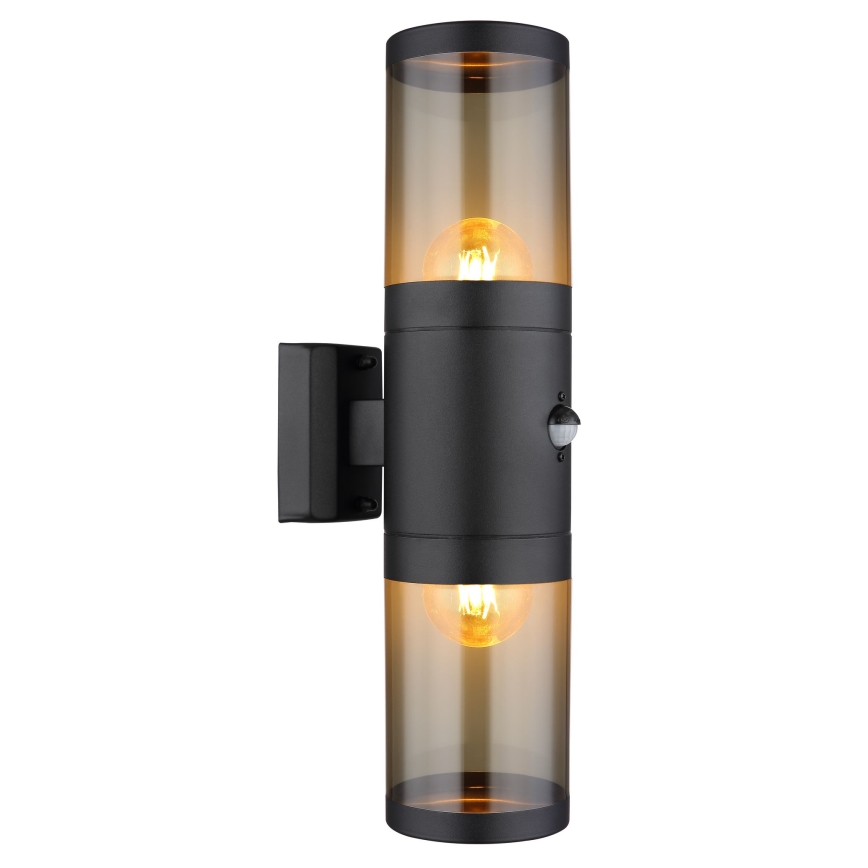 Globo Wandleuchte mit Sensor 2xE27/40W/230V IP44