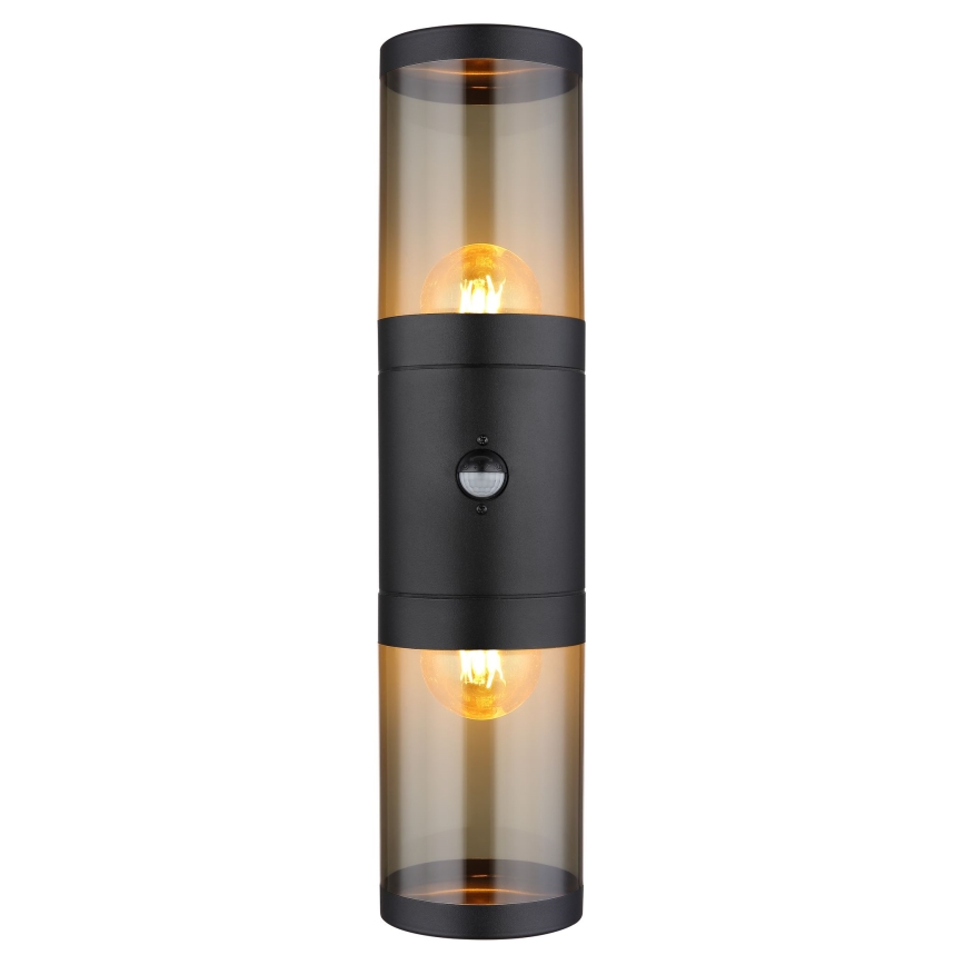 Globo Wandleuchte mit Sensor 2xE27/40W/230V IP44