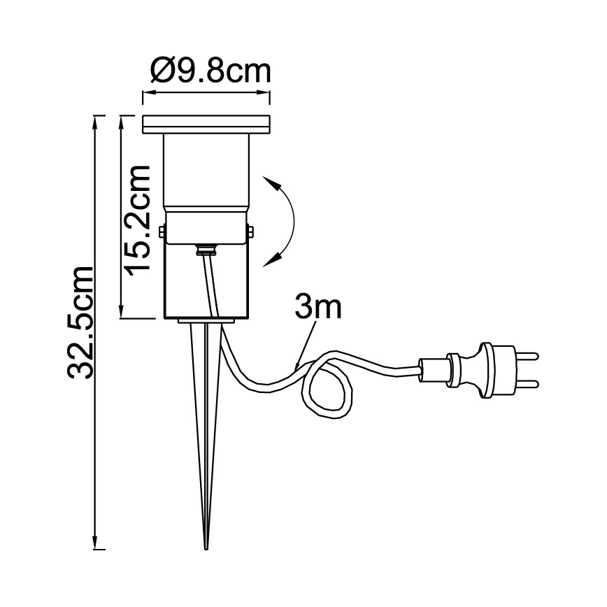Globo - Außenleuchte 1xGU10/35W/230V IP65