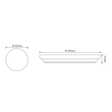 Globo - LED Plafonnier d'extérieur LED/24W/230V IP54