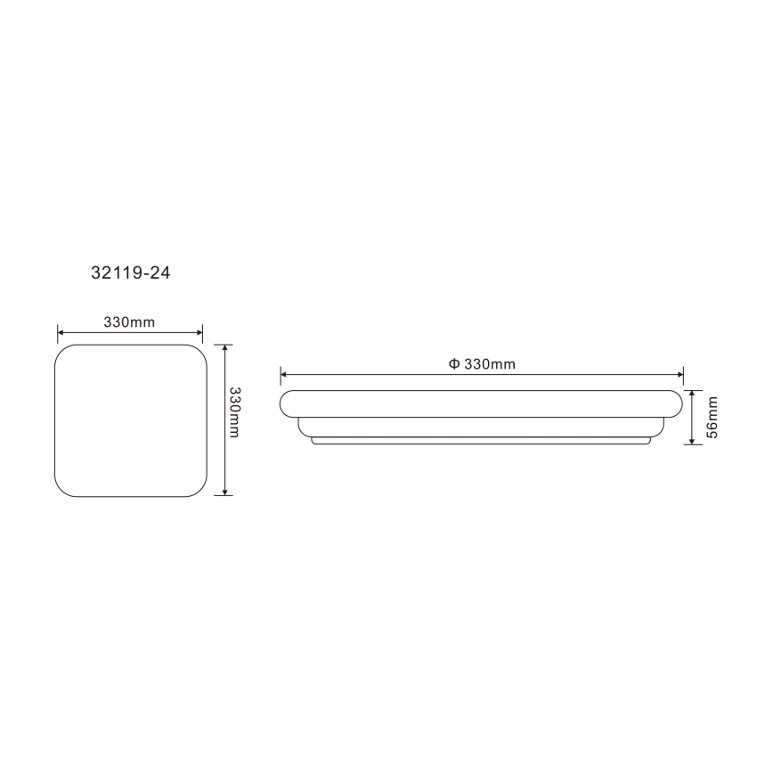 Globo - Plafoniera LED da esterno LED/24W/230V IP54