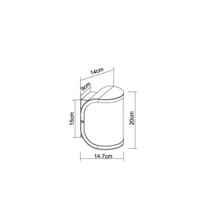 Globo 32128A - Applique da esterno SEGGA 1xE27/60W/230V IP44